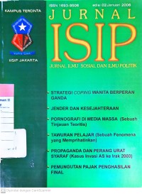 Image of Jurnal ISIP; Jurnal Ilmu Sosial dan Ilmu Politik